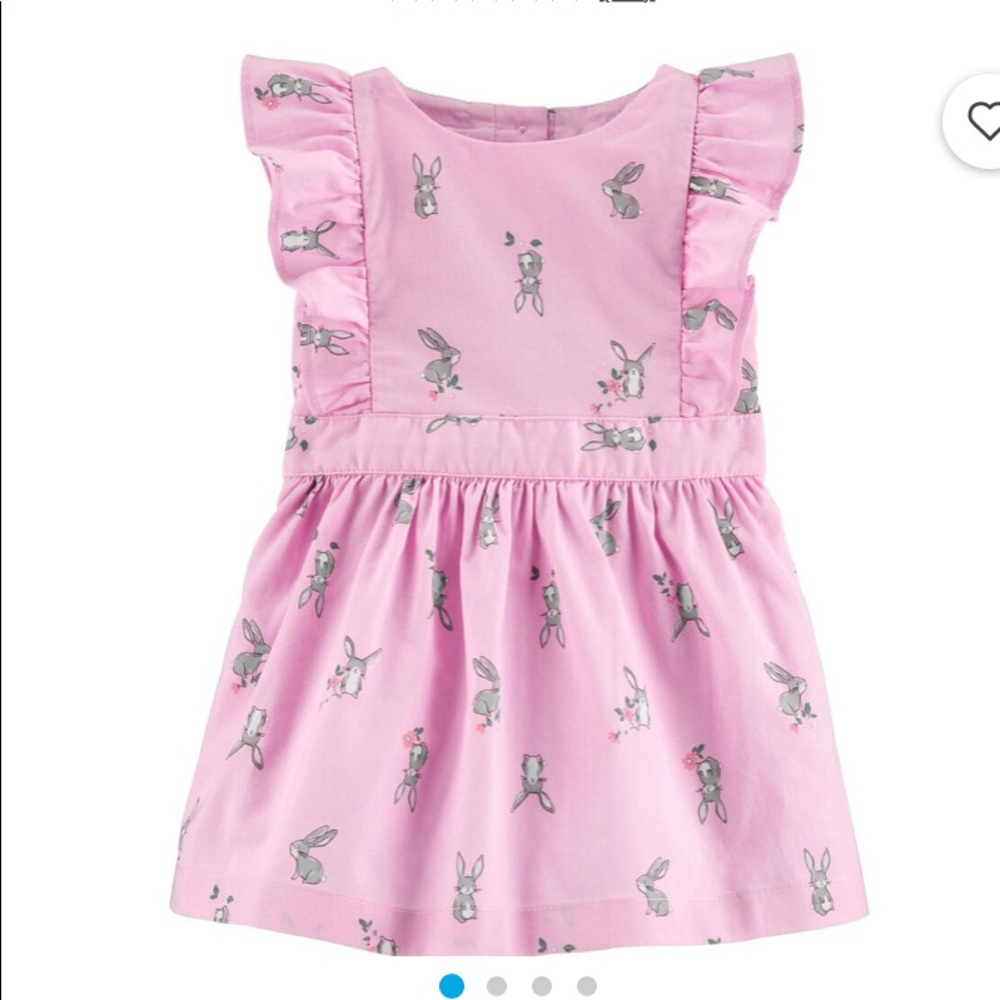 NEW Carter’s Two piece pink bunny dress size 6 months